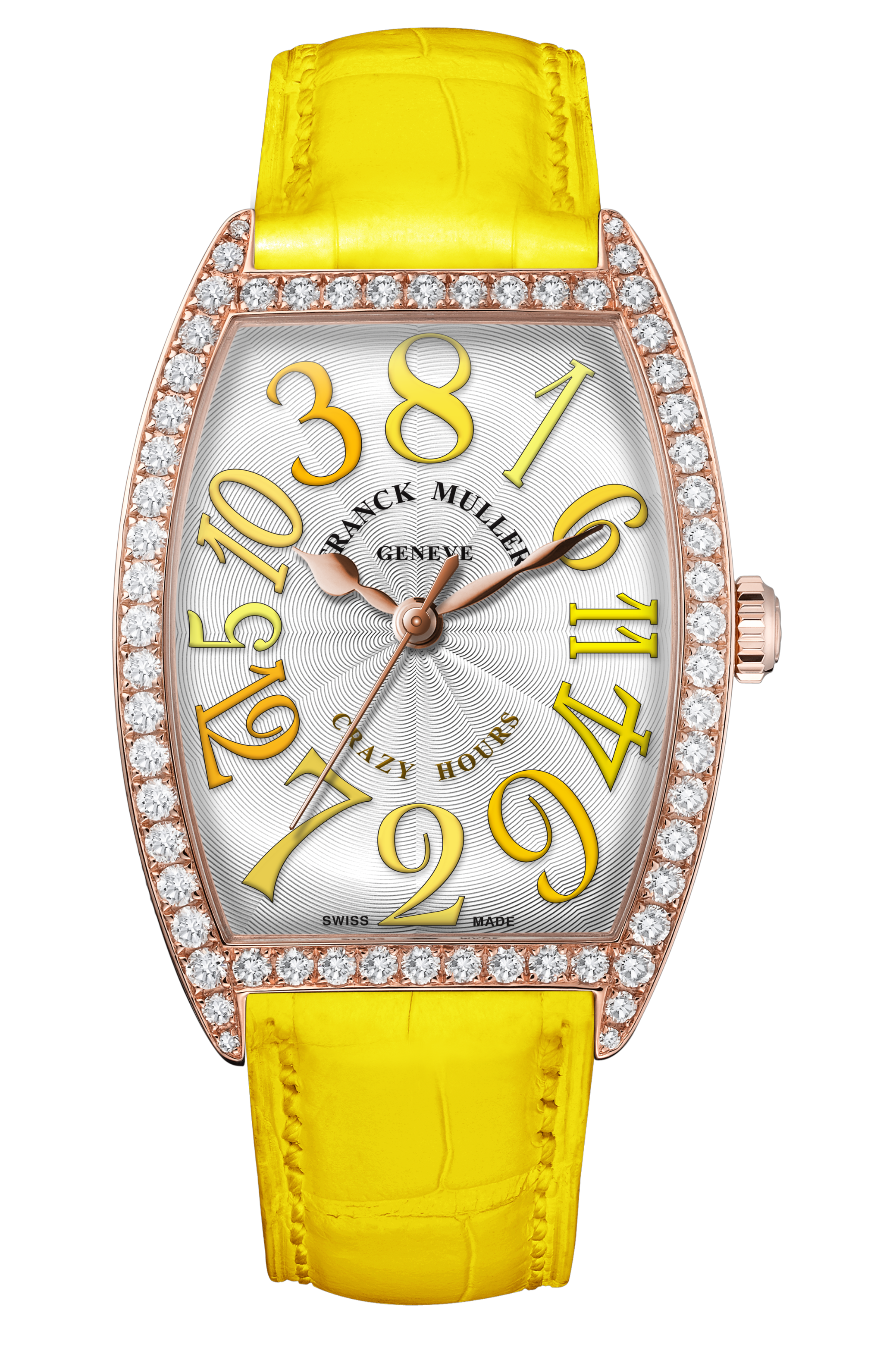 Cintree Curvex Crazy Hours – Diamonds on Rose Gold Yellow