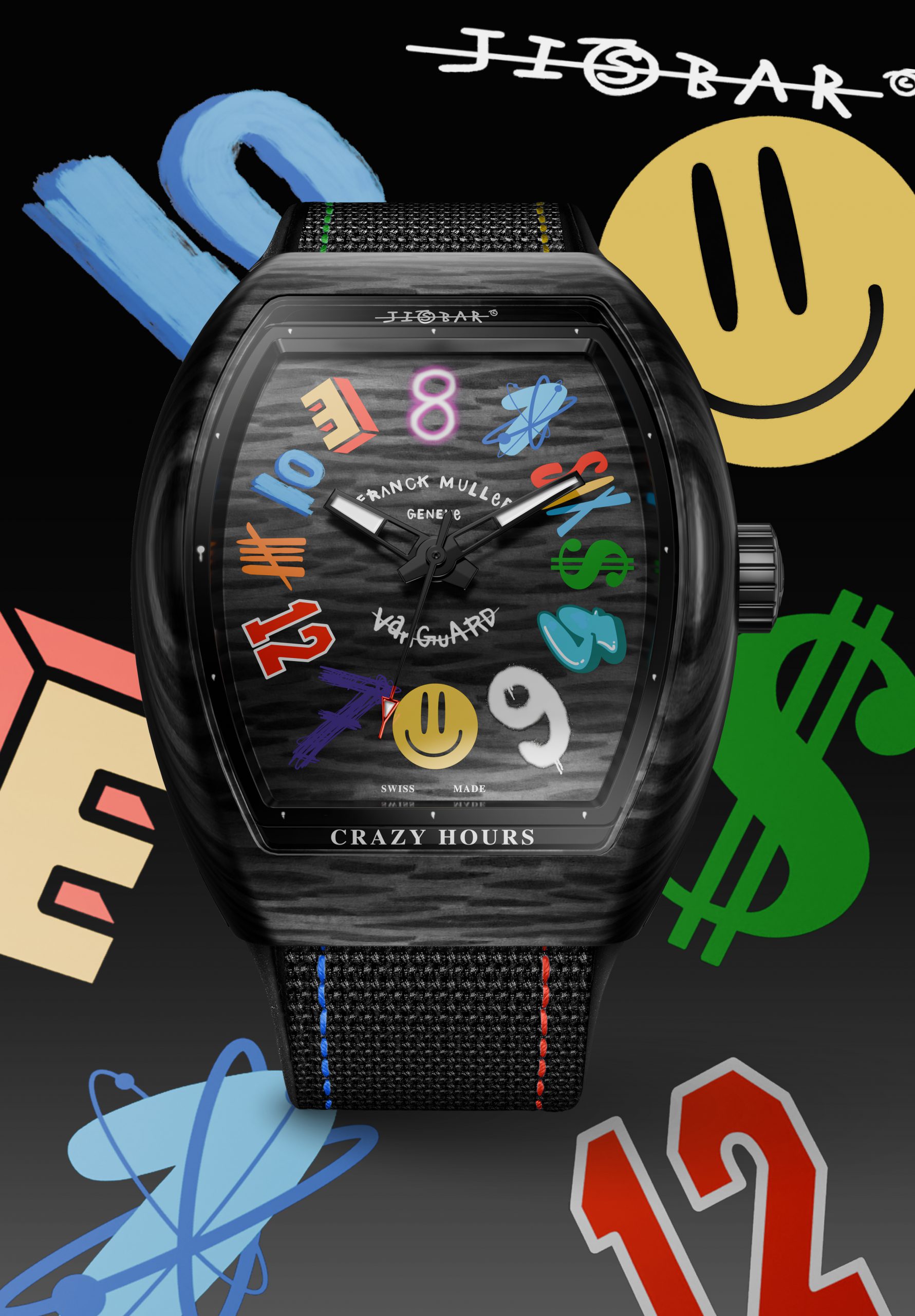 FRANCK MULLER khai mở triển lãm Wphh 2025 với thiết kế Vanguard Crazy Hours kết hợp cùng nghệ sĩ Jisbar